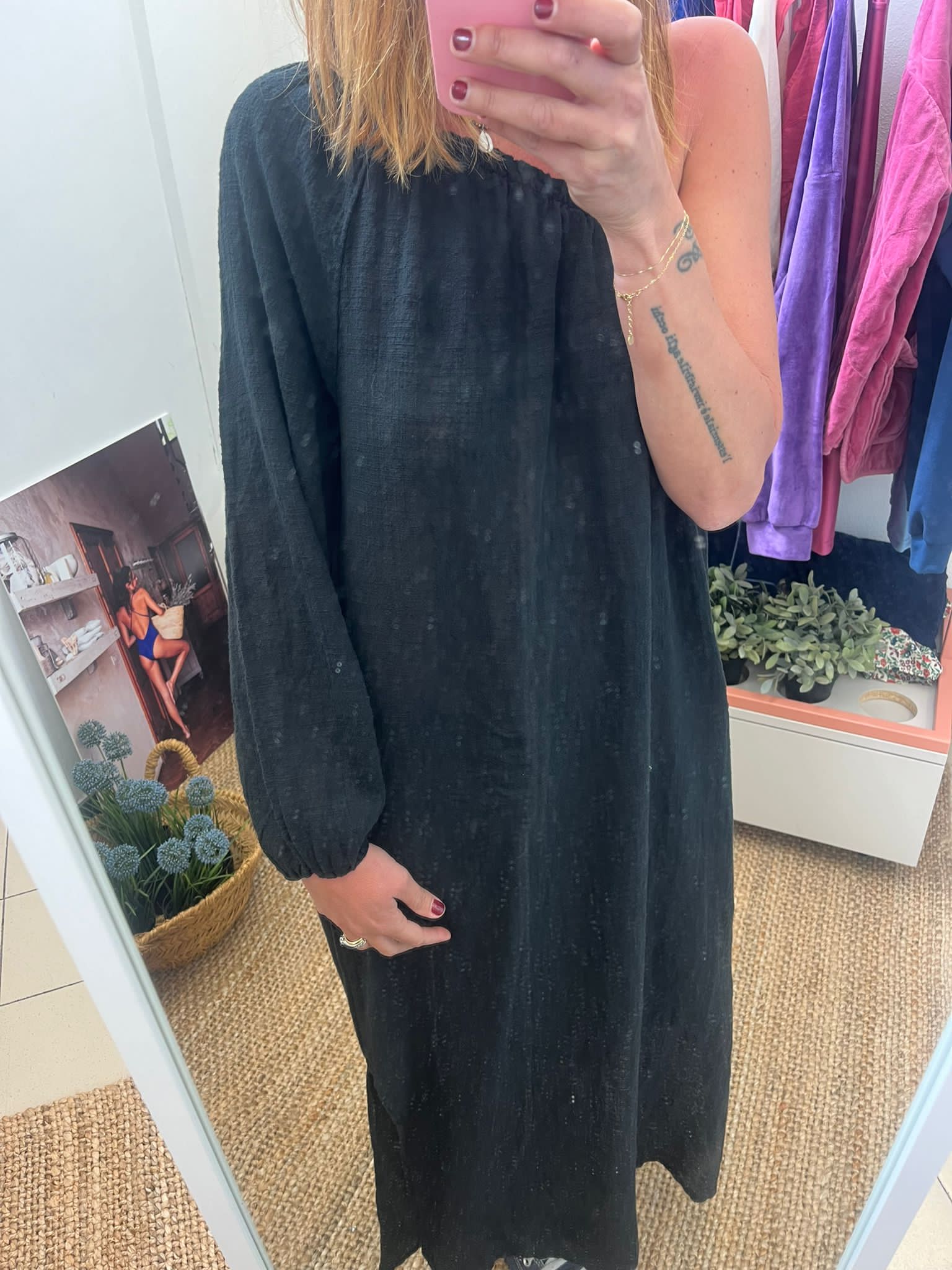 VESTITO MONOSPALLA IN GARZA DI COTONE 24063